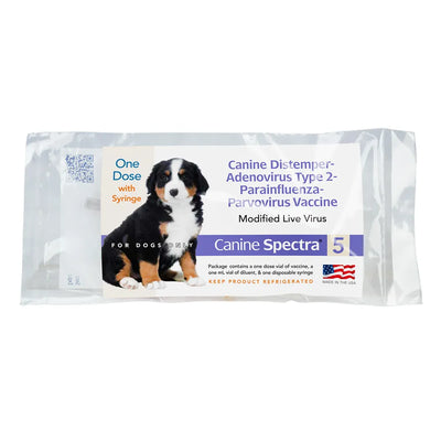 Canine Spectra 5 Dog Vaccine with Syringe 1 Dose