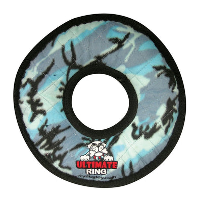 Tuffy Ultimate Ring Durable Dog Toy Blue Camo 1ea/11 in