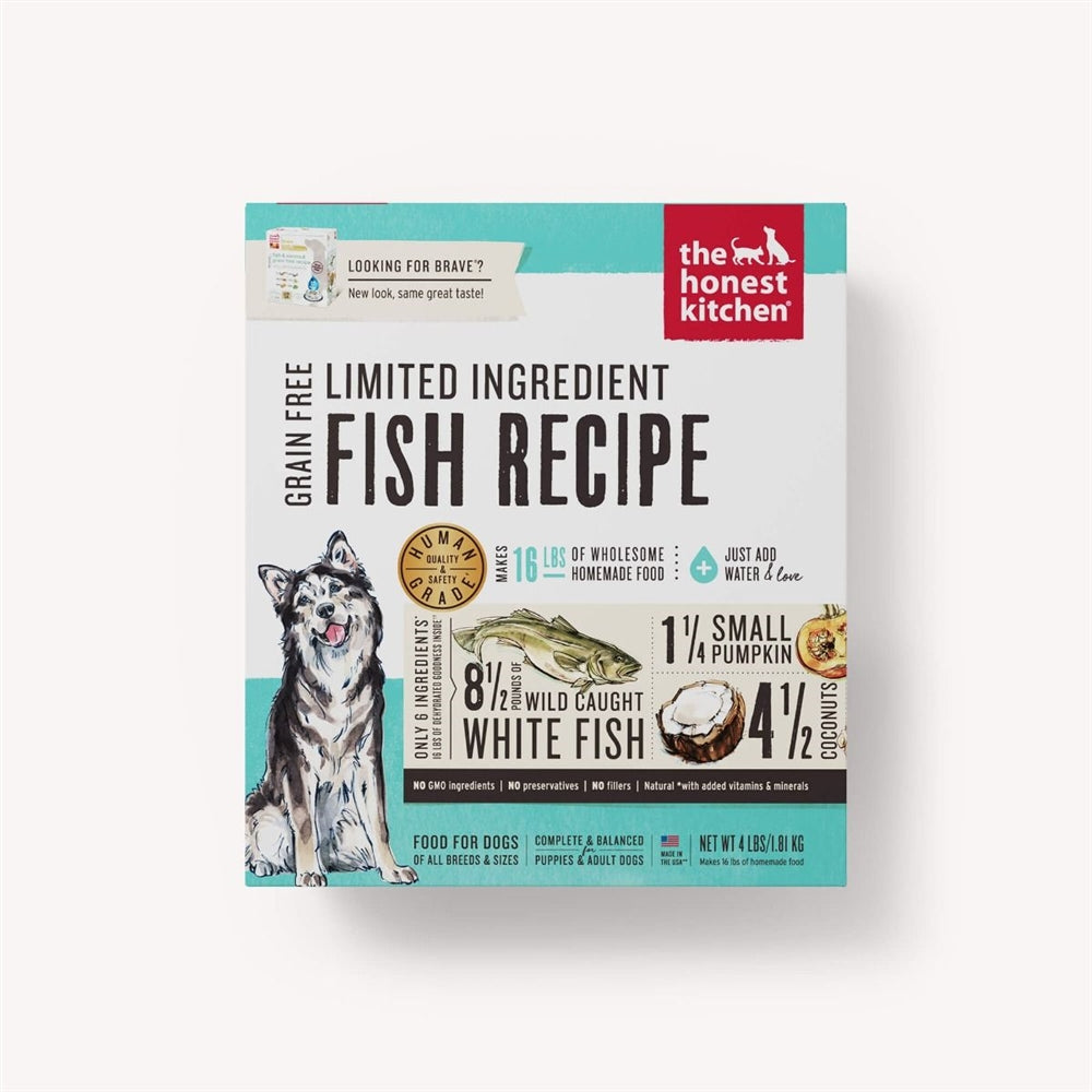 The Honest Kitchen Brave Limited Ingredient Fish Dehydrated Dog Food 4 Lbs