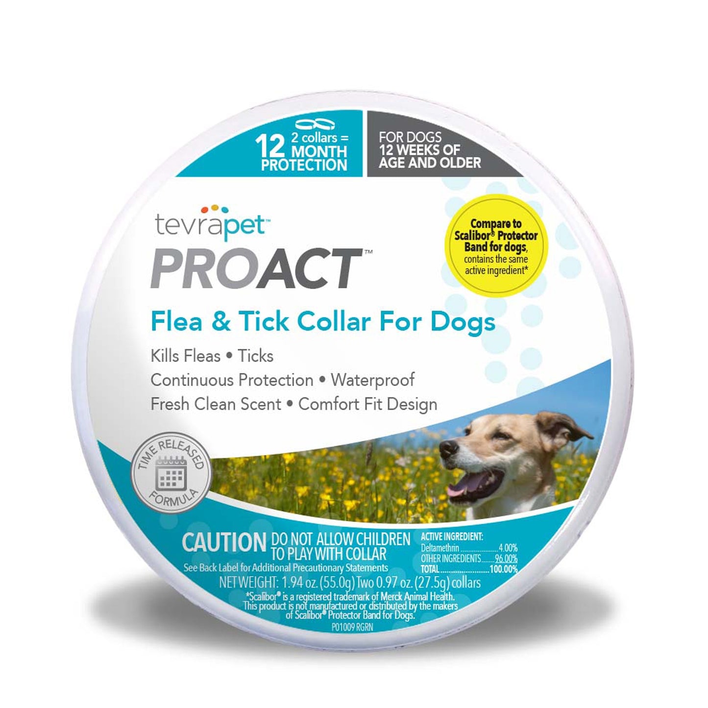 Vetality ProAct Flea & Tick Dog Collar 1ea/2 ct