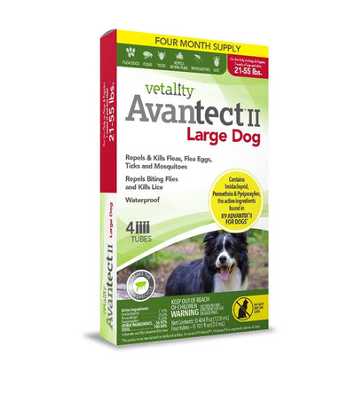 Vetality Avantect II Flea & Tick For Dogs 1ea/0.404 fl oz, 4 ct