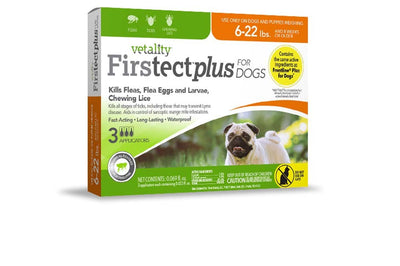 Vetality Firstect Plus Flea & Tick for Dogs 1ea/6-22 lb, 3 ct