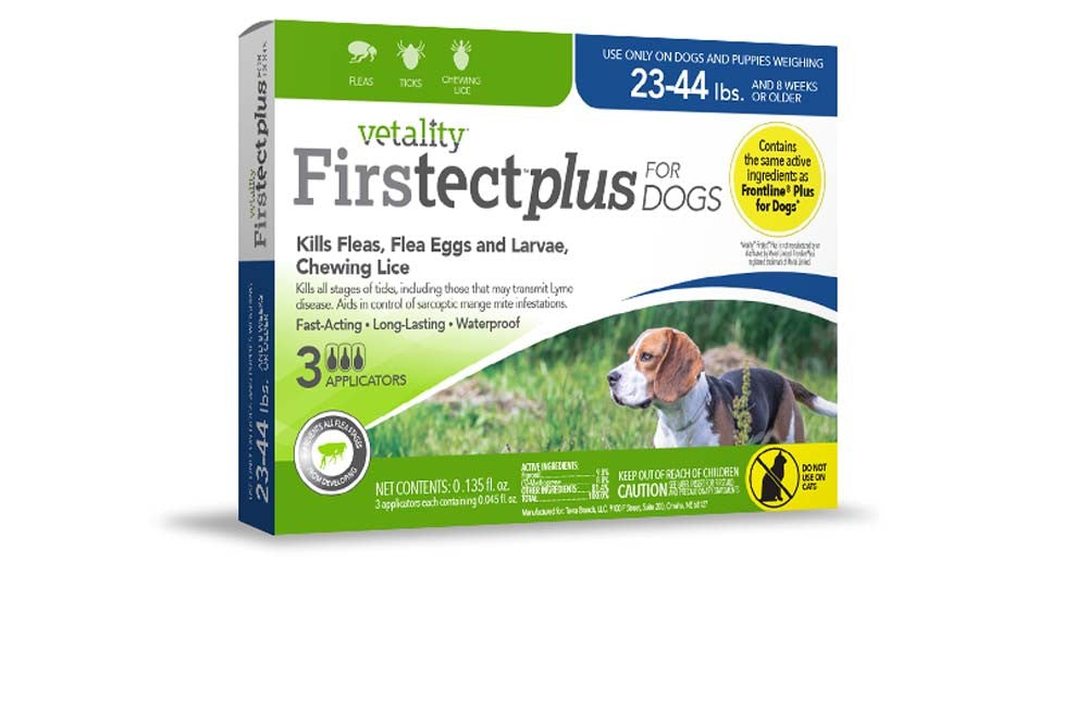 Vetality Firstect Plus Flea & Tick for Dogs 1ea/23-44 lb, 3 ct