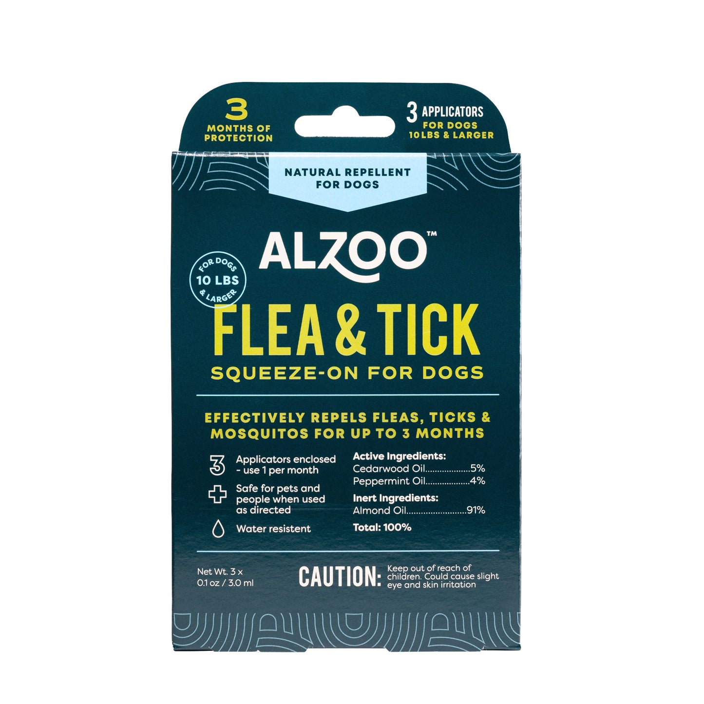 Alzoo Plant-Based Flea & Tick Squeeze-On Dog