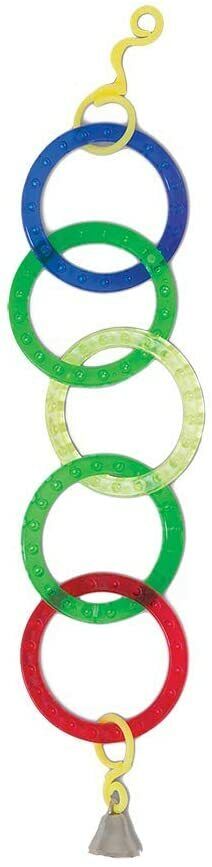 JW Pet ActiviToy Olympia Rings Bird Toy Multi-Color 1ea/SM/MD