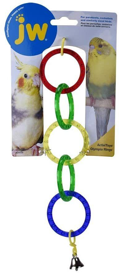 JW Pet ActiviToy Olympia Rings Bird Toy Multi-Color 1ea/SM/MD