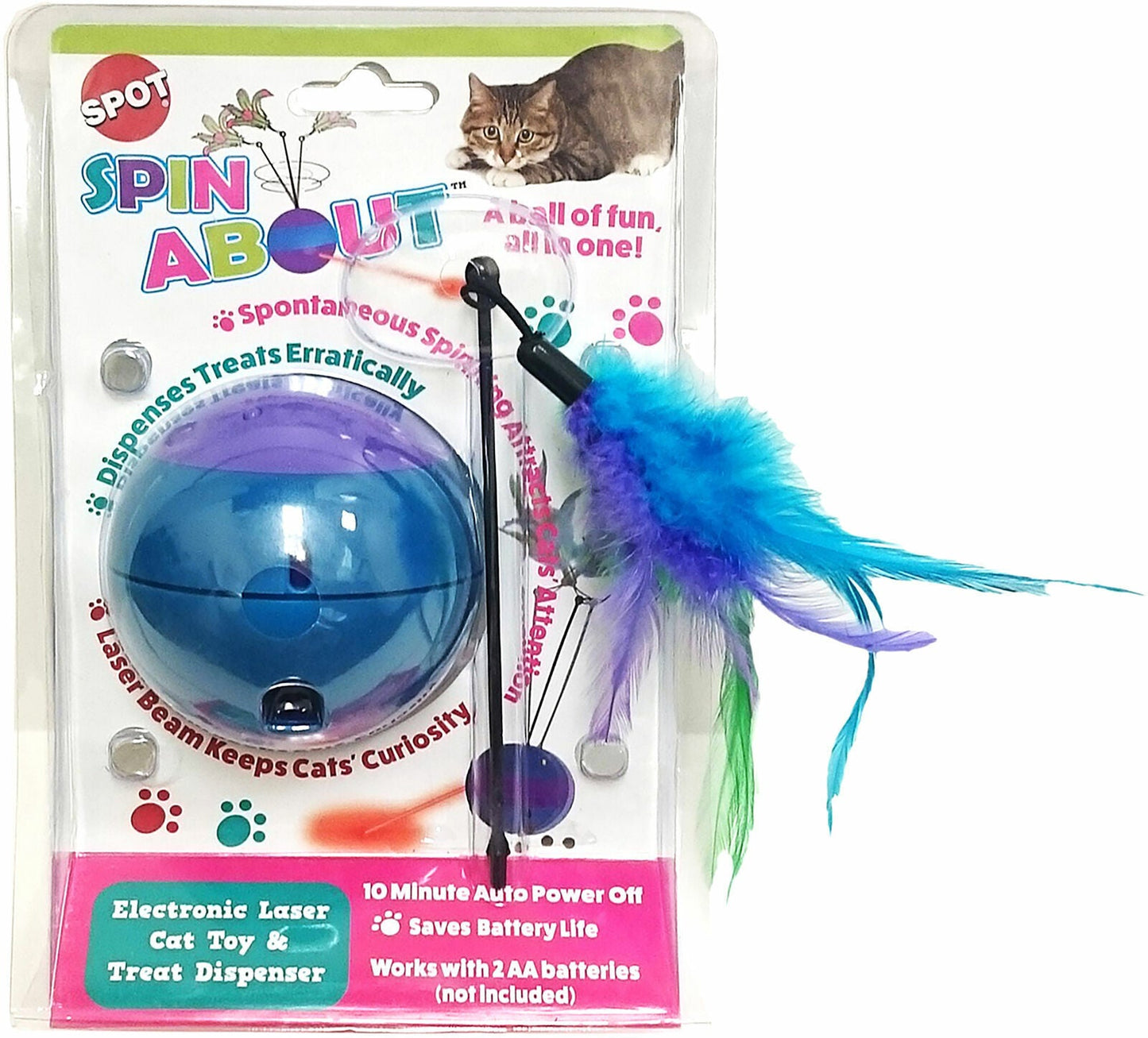 Spot Spin About 2.0 with Sound Electronic Laser Cat Toy White; Red One Size