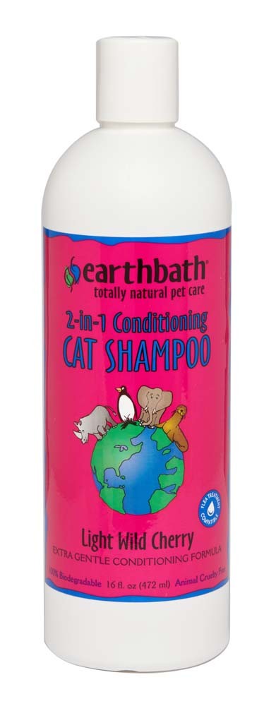 Earthbath 2-in-1 Conditioning Shampoo for Cats, Light Wild Cherry 1ea/16 oz