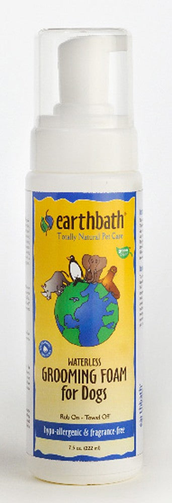 Earthbath Waterless Grooming Foam for Dogs & Puppies, Fragrance Free 1ea/8 oz