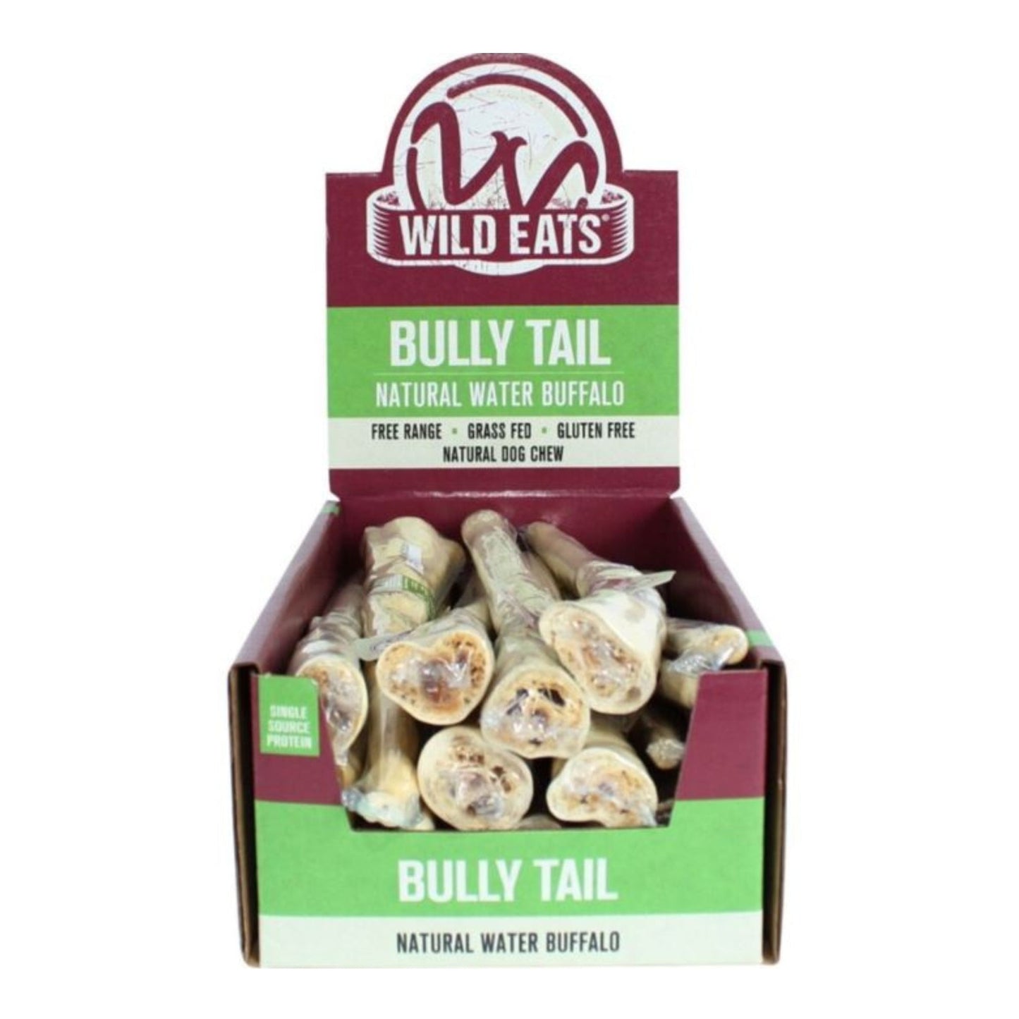 Wild Eats Water Buffalo Tails Display Buffalo 18 Pc