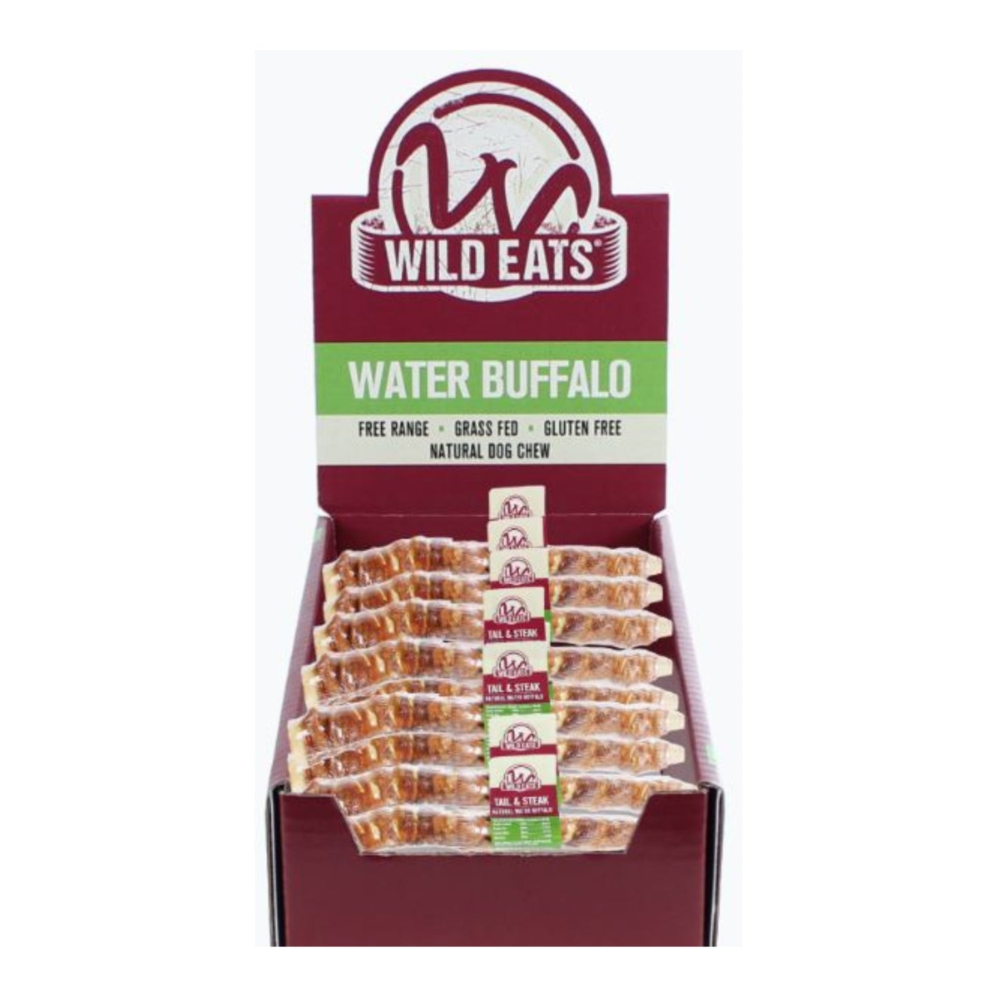 Wild Eats Bully Tail Display Buffalo 11 In - 14 Pc