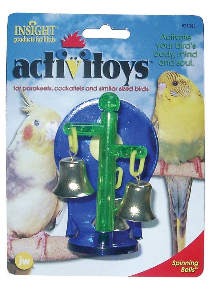 JW Pet ActiviToy Spinning Bells Bird Toy Assorted 1ea/SM/MD