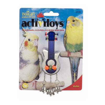 JW Pet ActiviToy Birdy Guitar Bird Toy Multi-Color 1ea/SM/MD