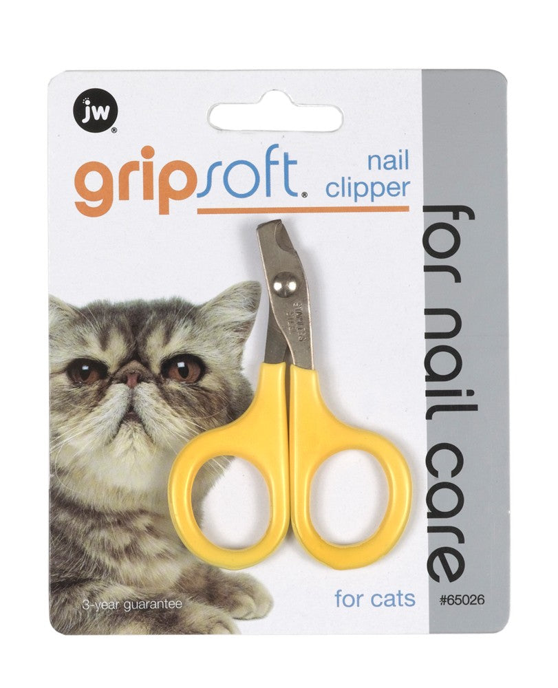 JW Pet GripSoft Cat Nail Clipper Yellow, Gray 1ea/One Size