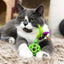 JW Pet Cataction Feather Ball with Bell Cat Toy Green 1ea/One Size