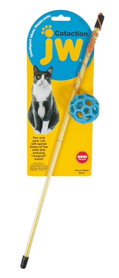 JW Pet Cataction Holee Roller Ball Wand Cat Toy 1ea