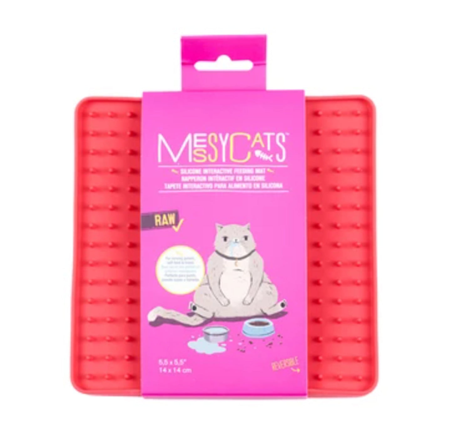 Messy Mutts Cat Silicone Interactive Feeding Mat Watermelon