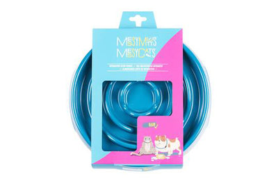 Messy Mutts Dog Cat Slow Feeder Blue 1.75 Cups