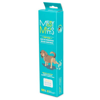 Messy Mutts Dog Advanced Biorecycle Poop Bag Teal 8 Rolls 120 Count