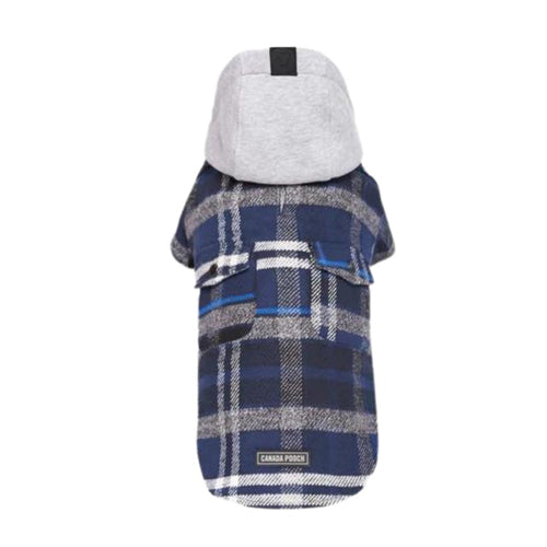 Canada Pooch Dog The Shacket - Blue Plaid 20