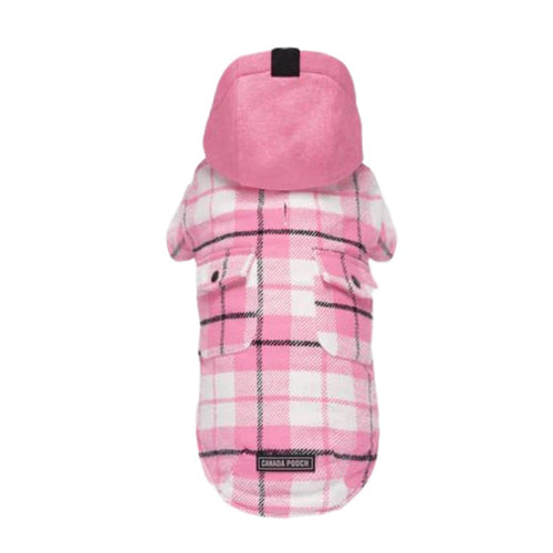 Canada Pooch Dog The Shacket - Pink Plaid 26