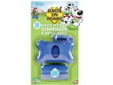 Bags on Board Bone Waste Pick-up Bag Dispenser with Dookie Dock Blue 1ea/2 Rolls Of 15 Pet Waste Bags, 9 In X 14 in