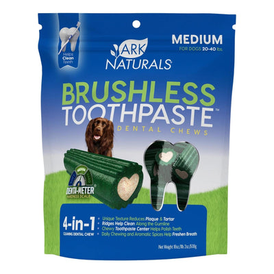 Ark Naturals Breath-Less Brushless Toothpaste Medium To Large Dog Chews, 18-oz. Bag