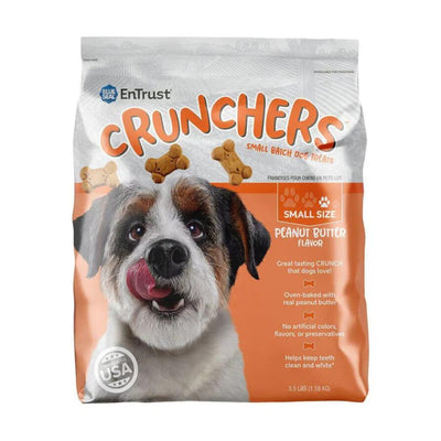 Blue Seal Entrust Crunchers Small Batch Dog Treats Peanut Butter Small - 3.5Lbs.