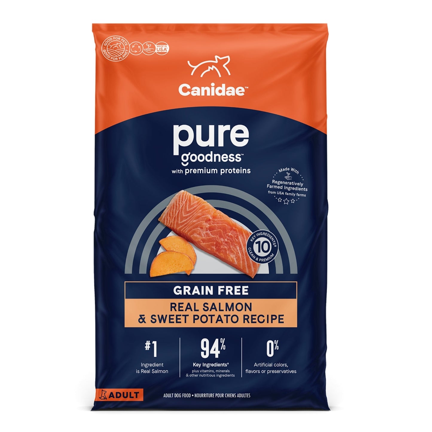 Pure Grain Free Dog Food Salmon/Sweet Potato 12 Lb