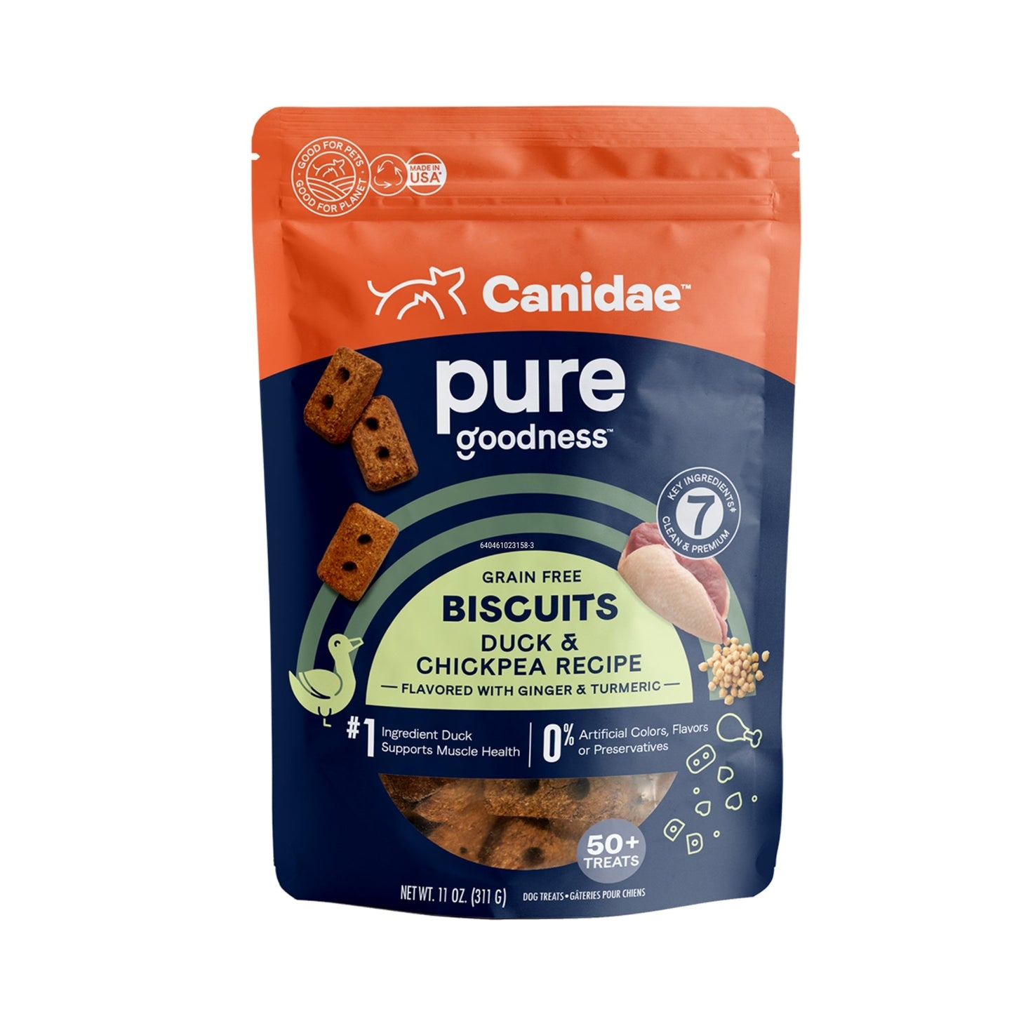 Pure Goodness Grain Free Dog Biscuits Duck/Chickpeas 11oz.