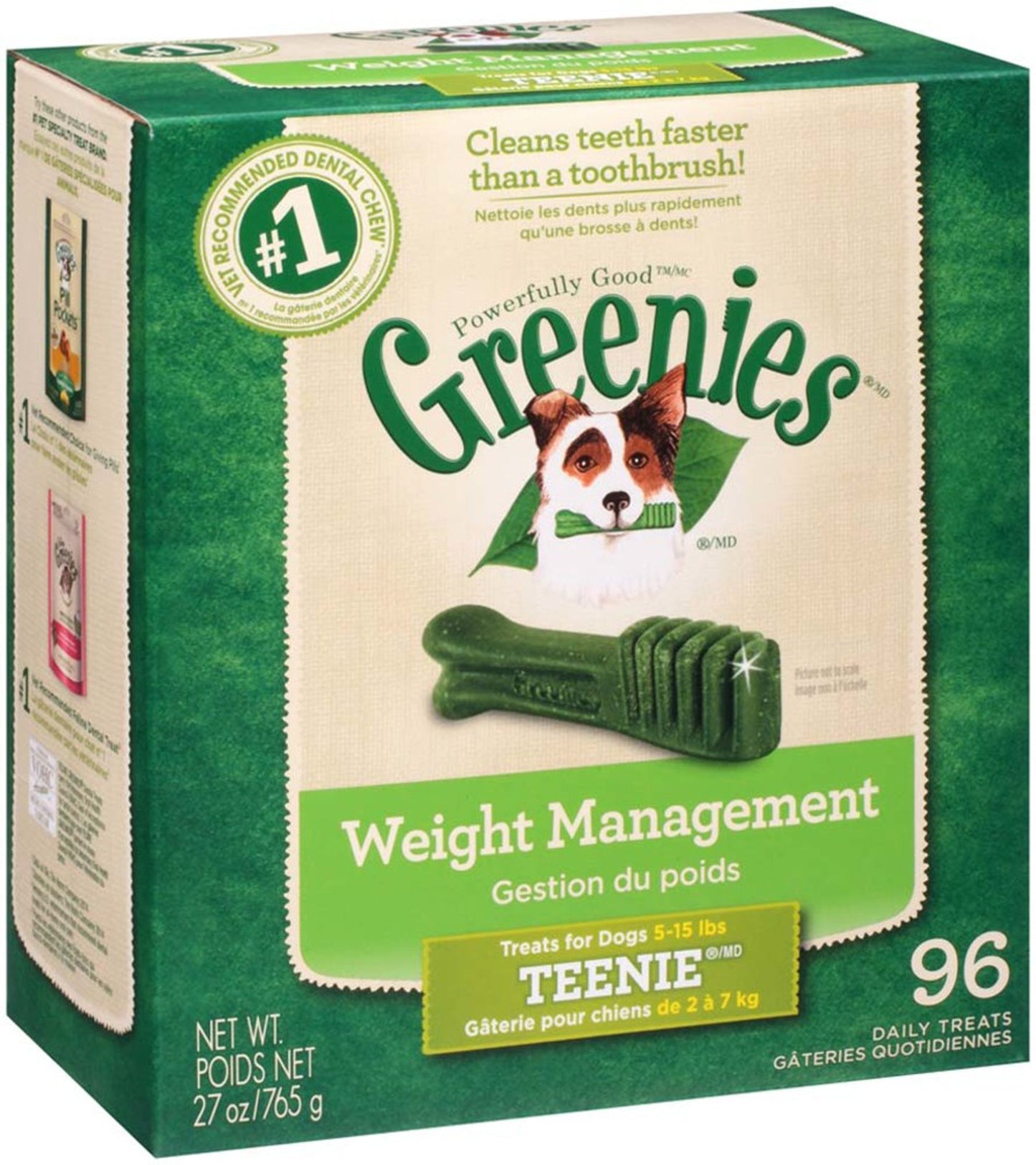 Greenies Weight Management Dog Dental Treats Teenie 1ea/27 oz, 96 ct