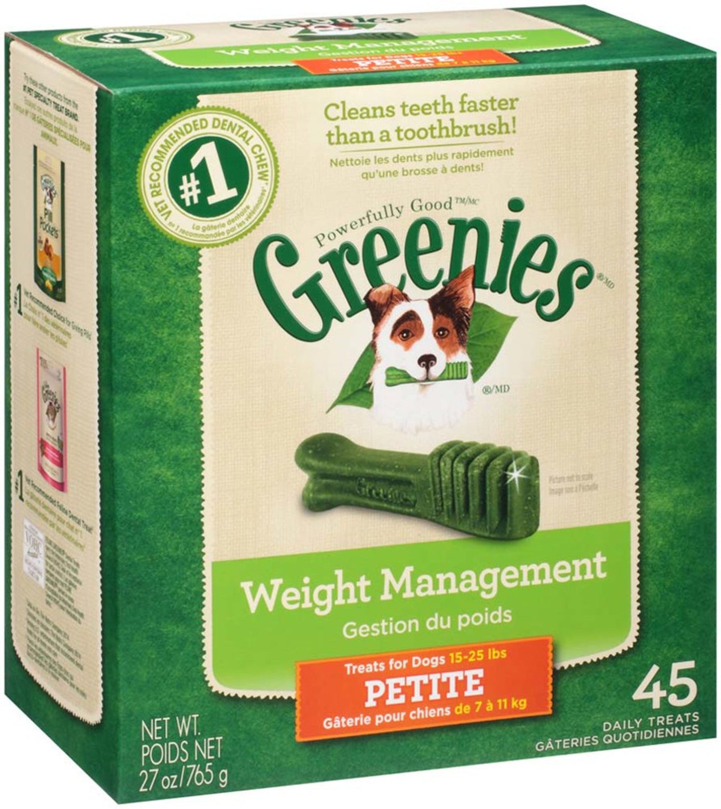 Greenies Weight Management Dog Dental Treats Petite 1ea/27 oz, 45 ct