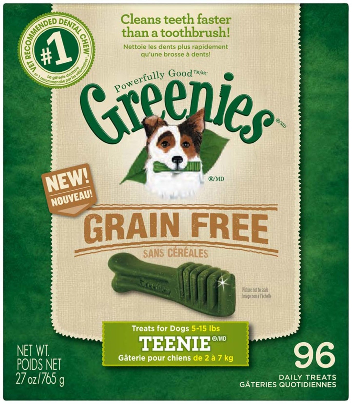Greenies Grain Free Dog Dental Treats Teenie Original 1ea/27 oz, 96 ct