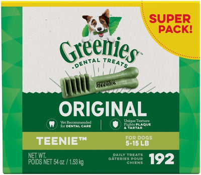 Greenies Dog Dental Treats Teenie Original 1ea/54 oz, 192 ct