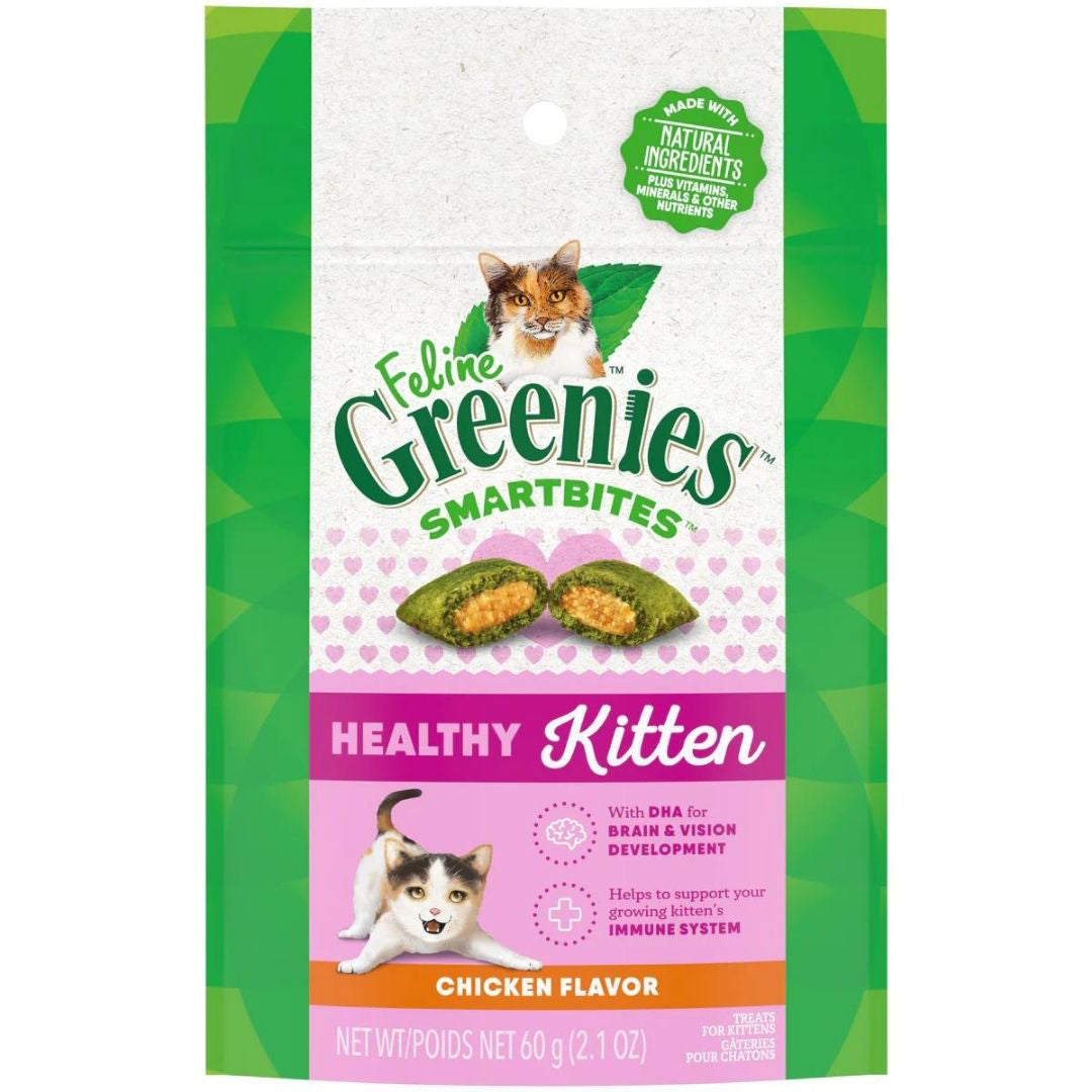 Greenies Feline Smart Bites Healthy Kitten Cat Treats Chicken 1ea/2.1 oz