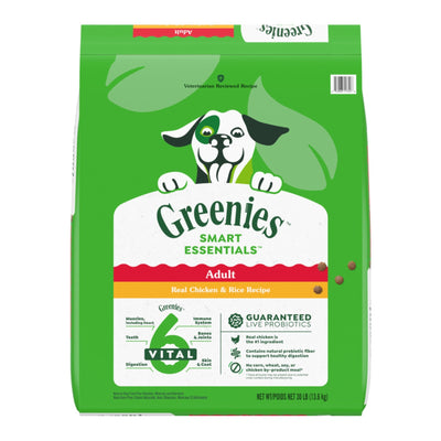 Greenies Smart Essentials Adult Dry Dog Food Chicken & Rice, 1ea/30 lb