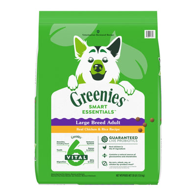 Greenies Smart Essentials Large Breed Dry Dog Food Chicken & Rice, 1ea/30 lb