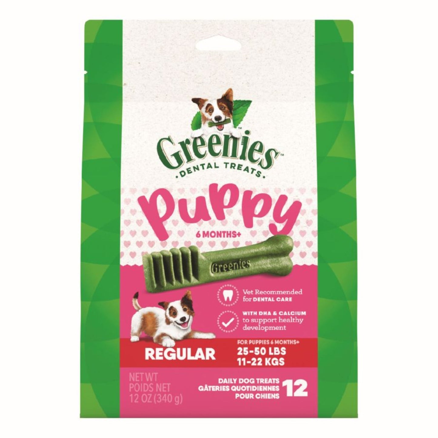 Greenies Puppy 6+ Months Dog Dental Treats Regular, 1ea/12oz.