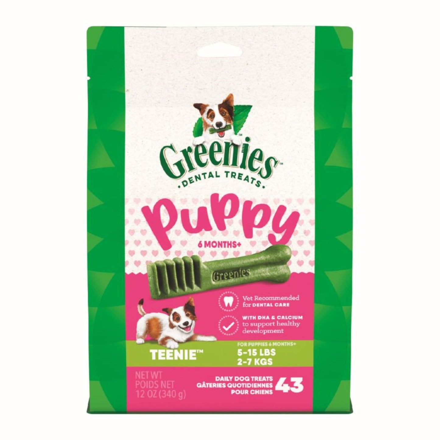 Greenies Puppy 6+ Months Dog Dental Treats Teenie, 1ea/12oz.