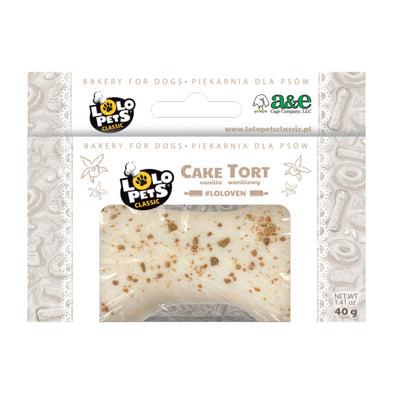 A & E Cages LoLo Pets Bakery Bone Shaped Dog Cake Treat Vanilla, 1ea/Mini