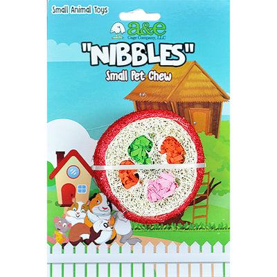 A &E Cages Nibbles Small Animal Loofah Chew Toy Deluxe Sushi Roll; 1ea