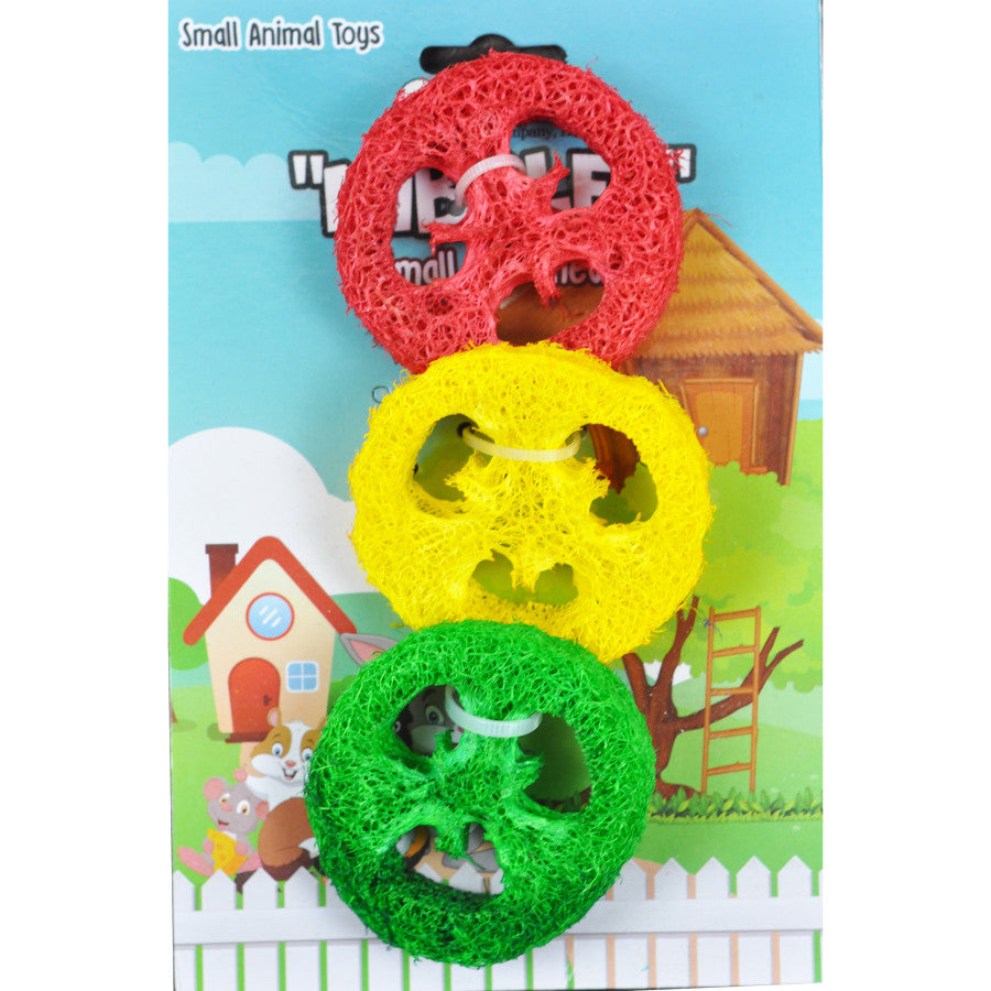 A &E Cages Nibbles Small Animal Loofah Chew Toy Slices; 1ea
