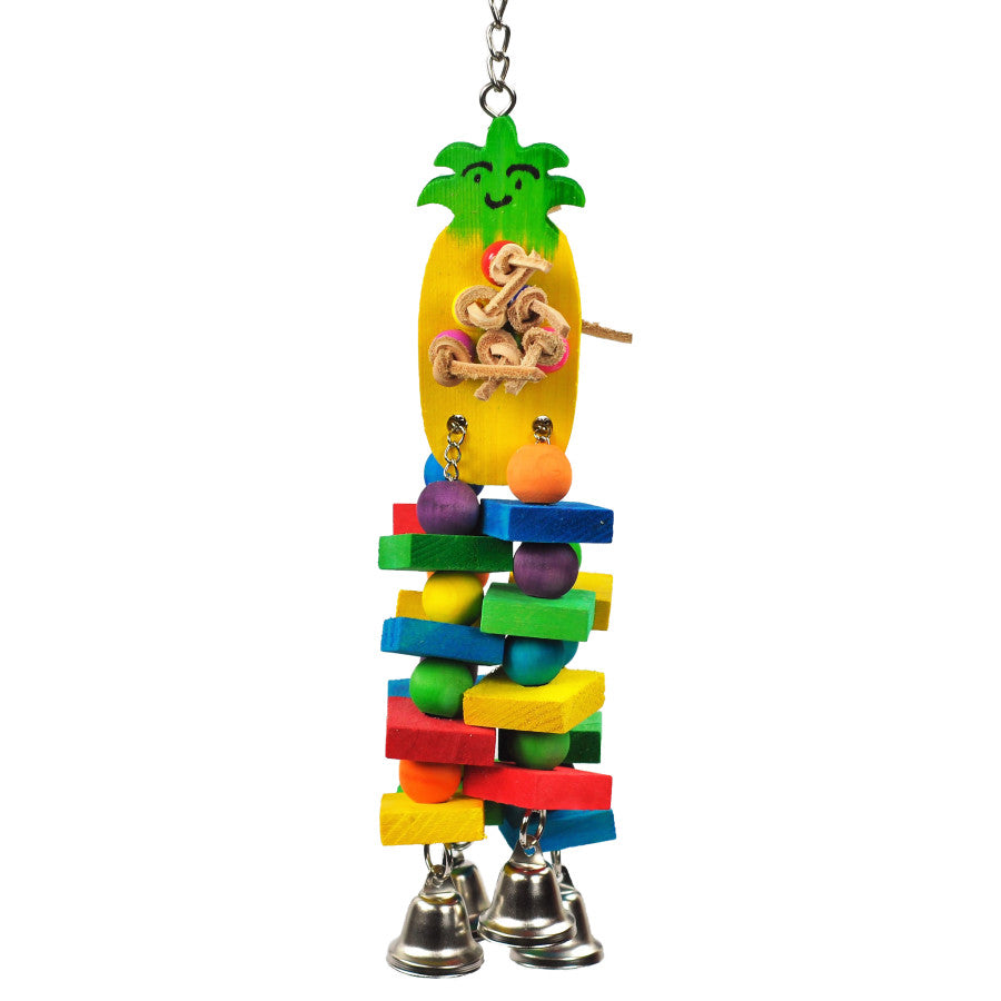 A&E Cages Happy Beaks Pineapple Bird Toy 1ea/SM