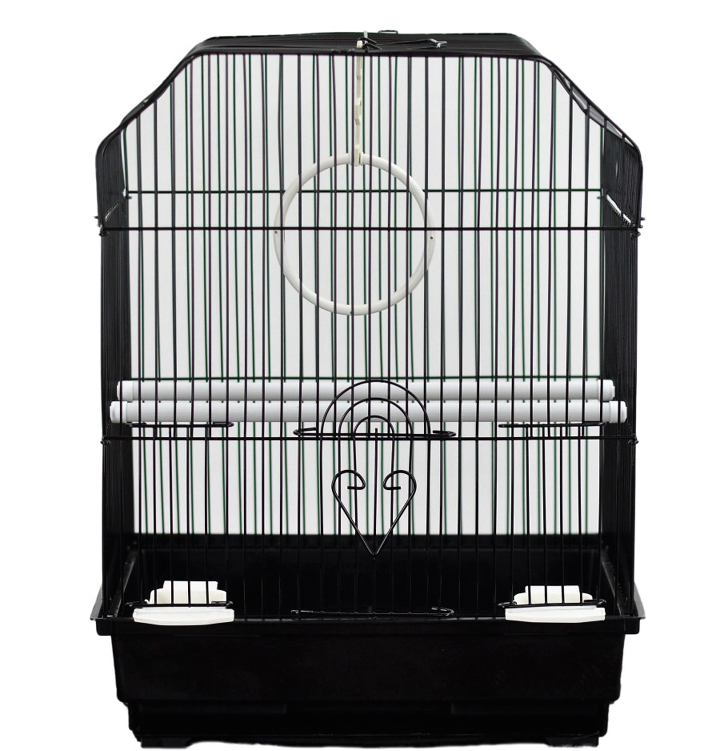 A and E Cages Ornate Top Bird Cage in Retail Box Black 14 Inches