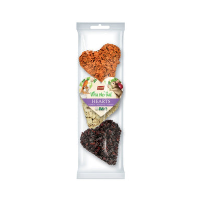 A & E Cages Vitapol Vita Herbal Hearts Small Animal Treats Carrot, Beetroot & Parsnip, 1ea/3 pk