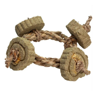 A & E Nibbles-Timothy-Hay-Braided-Rope-Circle-Chew-Toy