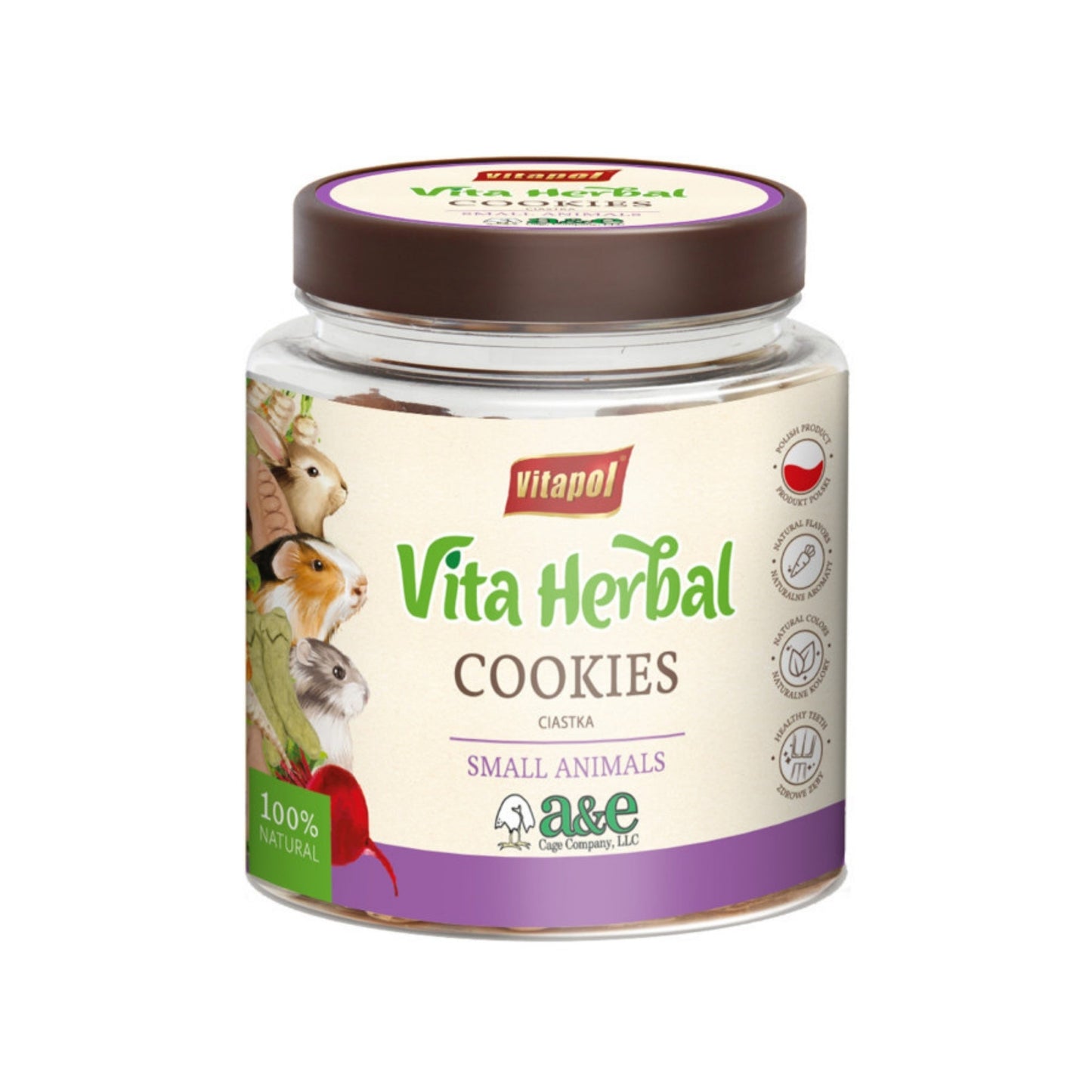 A & E Cages Vitapol Vita Herbal Small Animal Cookies 1ea/240 g