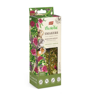 A & E Cages Vitapol Vita Herbal Smakers Broccoli-Rose Small Animal Treat 1ea/2 pk