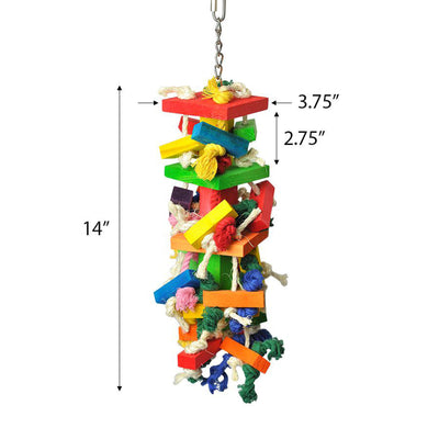 A and E Cages Happy Beaks The Cluster Blocks Bird Toy MD