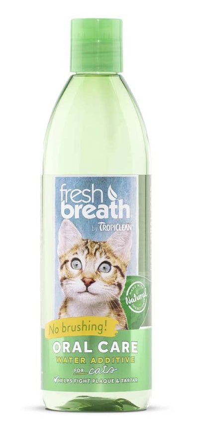 TropiClean Fresh Breath Oral Care Water Additive for Cats 1ea/16 Fl. oz